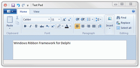 Windows Ribbon Framework for Delphi