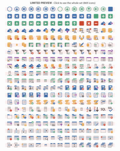 Pure Flat 2013 Toolbar Stock Icons